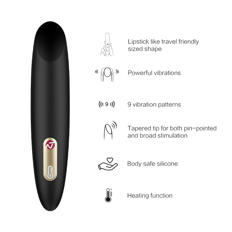 Samba2 - lipstick sized strong vibrator with heating